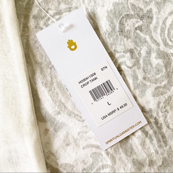 SPIRITUAL GANGSTER Love Crop Tank Top NWT - Picture 4 of 9